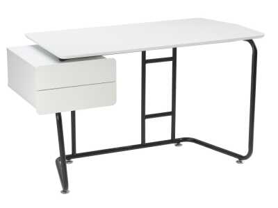 Компьютерный стол Desk 131х58х76 white / black